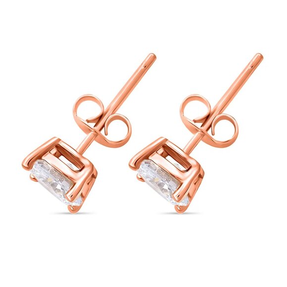 NEW Simulated Diamond Tennis Bracelet and Stud Earrings in Rosetone - Picture 4 of 4